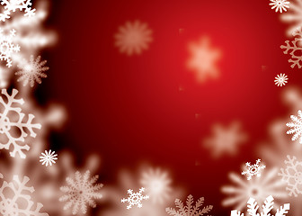 Image showing red snowflake blur