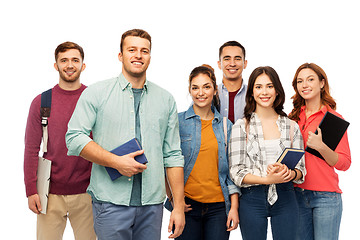 Image showing group of smiling students with books