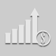 Image showing Icon of money growth