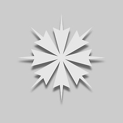 Image showing Snowflake icon in bright style