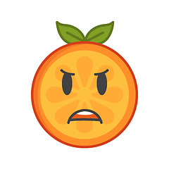 Image showing Emoji - furious orange. Isolated vector.