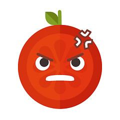 Image showing Emoji - furious orange. Isolated vector.