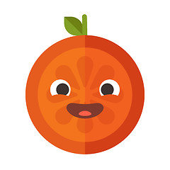 Image showing Emoji - laughing orange smile. Isolated vector.