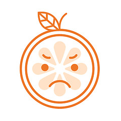 Image showing Emoji - angry orange. Isolated vector.