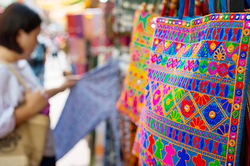 Image showing Singapore Chinatown market shopping bag