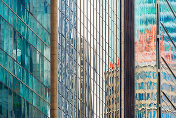 Image showing Glass walls modern skyscrapers. background