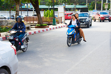 Image showing Thailand motrobike riding