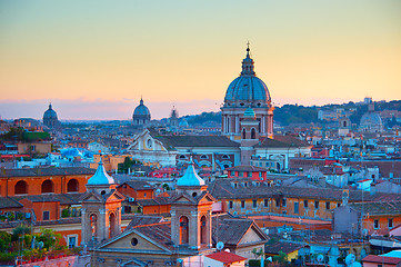 Image showing Rome at twilight, Italy