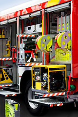 Image showing Fire engine unpack