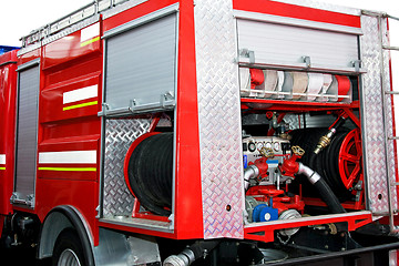 Image showing Fire pump engine
