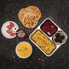 Image showing Vegetarian food set