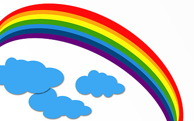 Image showing The rainbow is shown from the cloud