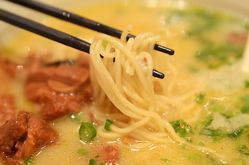 Image showing Japanese ramen in restaurant