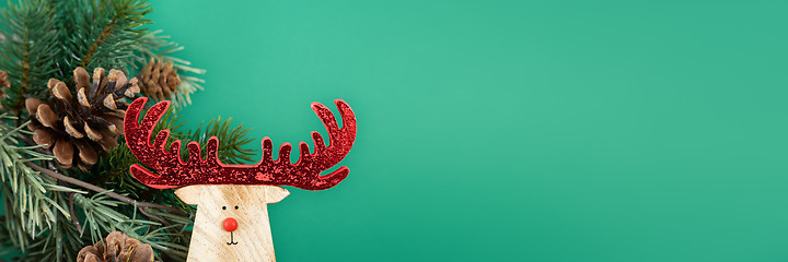 Image showing Christmas decoration with a reindeer