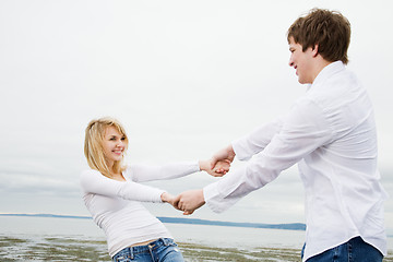 Image showing Caucasian couple in love