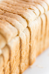 Image showing close up of white toast bread