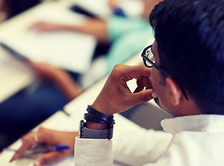 Image showing close up of indian student at university lecture