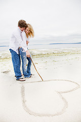 Image showing Caucasian couple in love