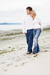 Image showing Caucasian couple on the beach