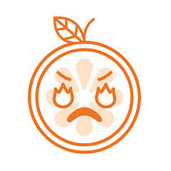 Image showing Emoji - furious orange. Isolated vector.