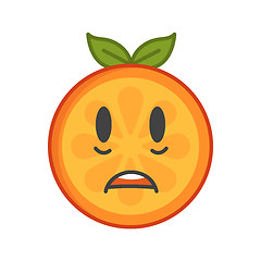 Image showing Emoji - shock orange smile. Isolated vector.