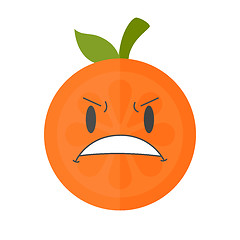 Image showing Emoji - furious orange. Isolated vector.