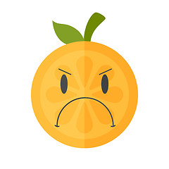 Image showing Emoji - angry orange. Isolated vector.