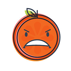 Image showing Emoji - furious orange. Isolated vector.