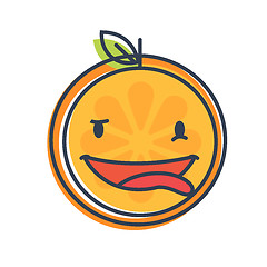 Image showing Emoji - crazy orange. Isolated vector.