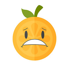 Image showing Emoji - shock orange smile. Isolated vector.