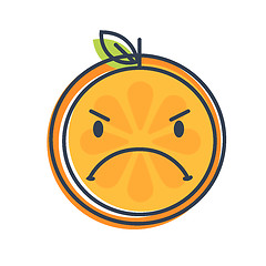 Image showing Emoji - angry orange. Isolated vector.