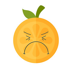 Image showing Emoji - crying orange. Isolated vector.