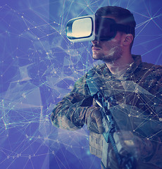 Image showing soldier virtual reality neural network