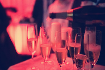 Image showing champagne  in wineglasses