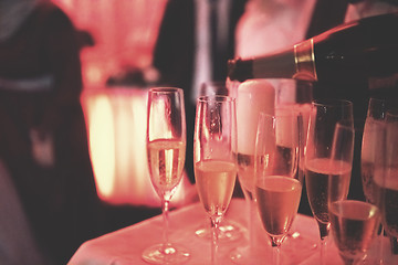 Image showing champagne  in wineglasses