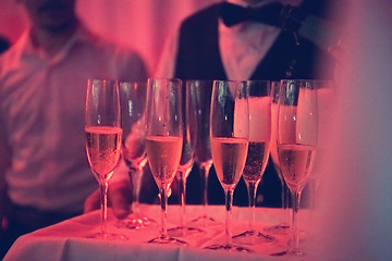 Image showing champagne  in wineglasses