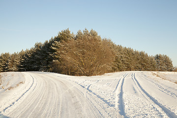 Image showing The road in winter