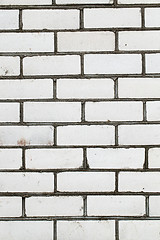 Image showing white brick wall