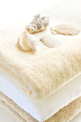 Image showing Stack of towels