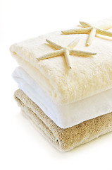 Image showing Stack of towels