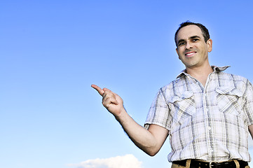 Image showing Happy man gesturing