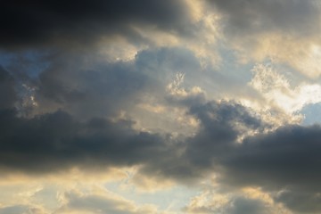 Image showing Blue sky background with white clouds