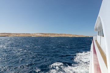 Image showing Corridor of luxury yacht