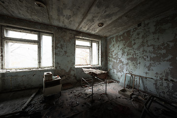 Image showing Abandoned room in destroyed hospital