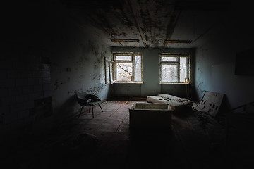 Image showing Abandoned room in destroyed hospital