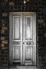 Image showing Old wooden door as background texture