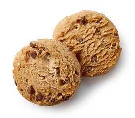 Image showing two cookies with chocolate chips