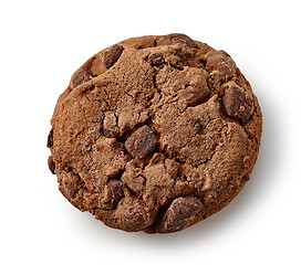 Image showing chocolate cookie on white background