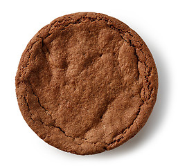 Image showing chocolate cookie on white background