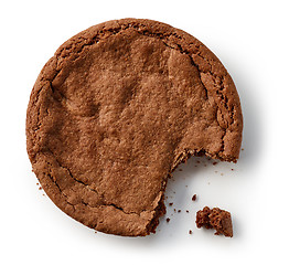 Image showing chocolate cookie on white background